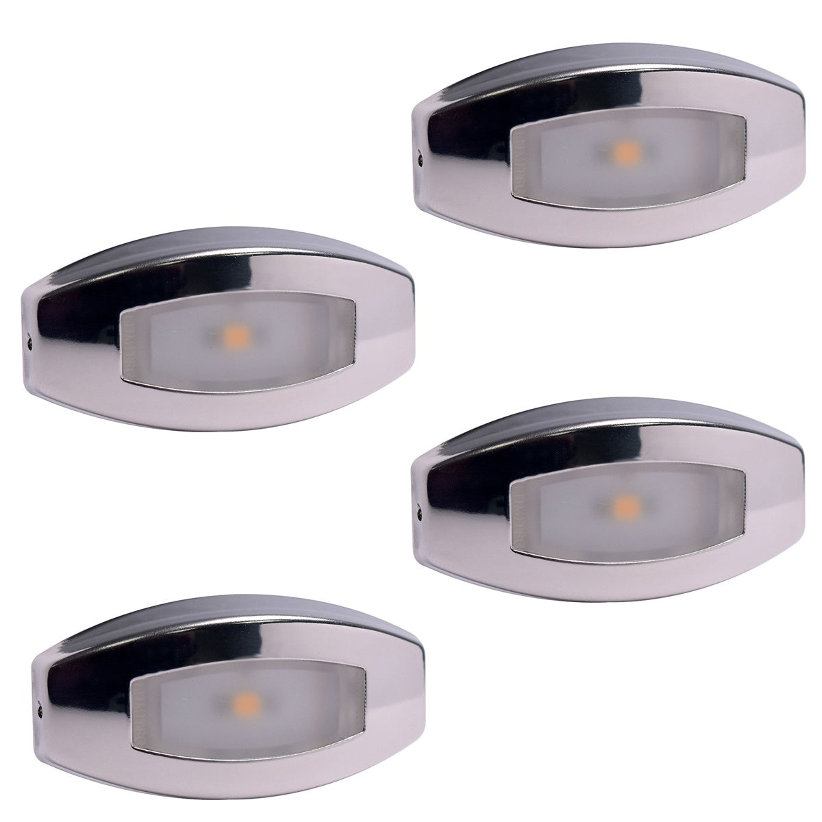 Lumitec Fiji Courtesy Light - Polished Housing - Direct RGBW Lights - 4-Pack  101756