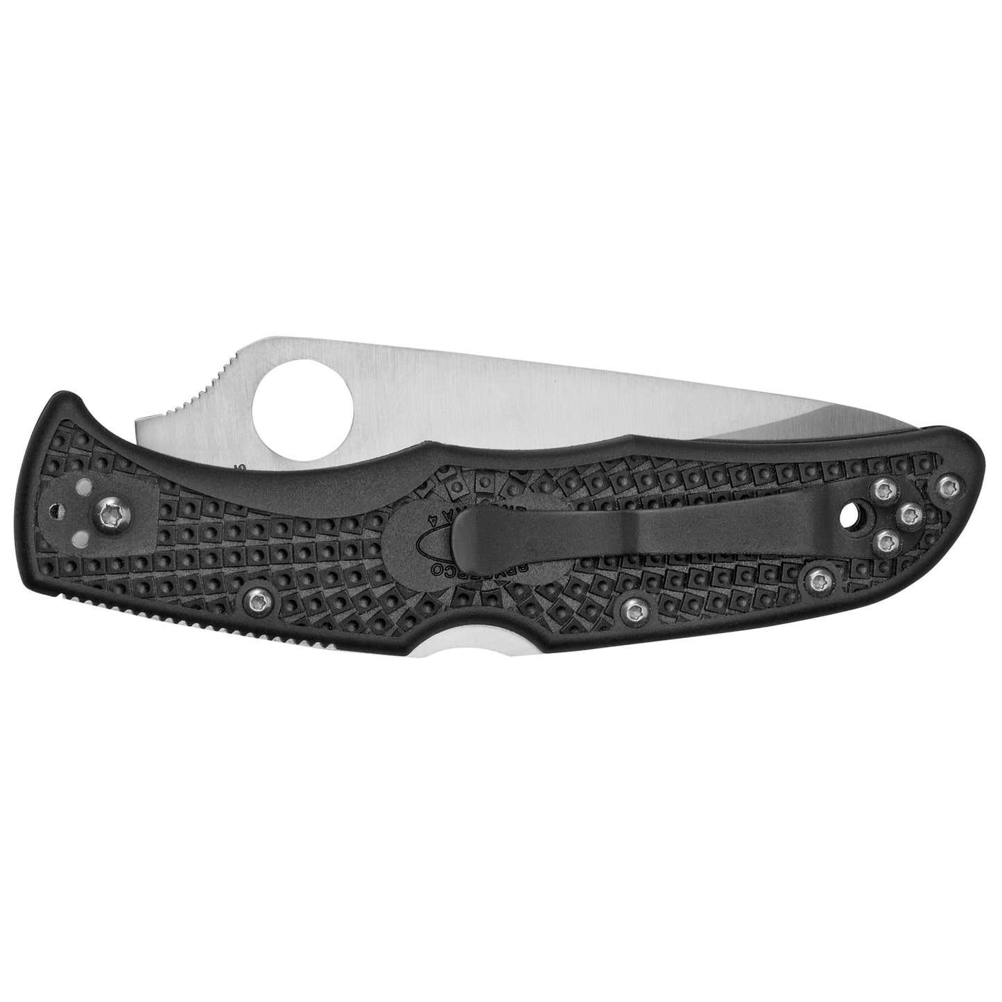Spyderco Endura 4 Folder Knife 3.75" Combo Edge Black FRN Handle C10PSBK