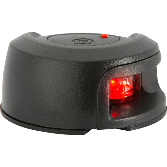 Attwood LightArmor Deck Mount Navigation Light - Black Composite, Port (red) 2NM