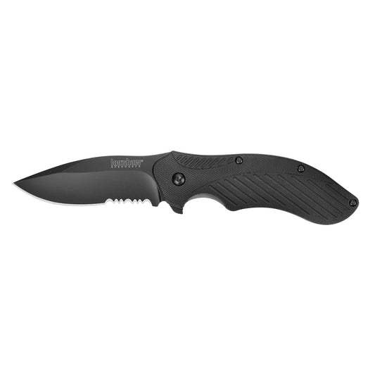 Kershaw Clash Folder Knife Assisted 3.25" Black Combo Edge GFN Handle 1605CKTST