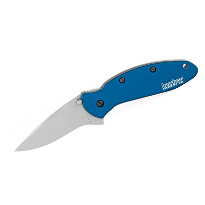 Kershaw Scallion Folder Knife 2.5" BB Plain Edge Blue Aluminum Handle 1620NB