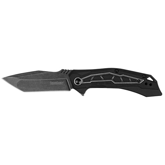 Kershaw Flatbed Folding Knife 3.125" Tanto Point Blade Black G10 Grip  1376