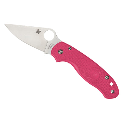 Spyderco, Para 3 Lightweight, Folding Knife, Plain Edge, Pink FRN Handle, Satin Finish, Silver, 2.92" Blade Length, CTS BD1N Steel C223PPN