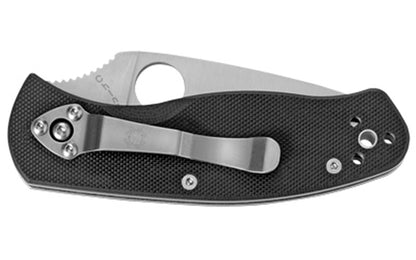 Spyderco Persistence 2.75" Folding Knife Clip Point Plain Edge 8Cr13MoV/Satin Black G10 Handle Lock Blade/Pocket Clip C136GP
