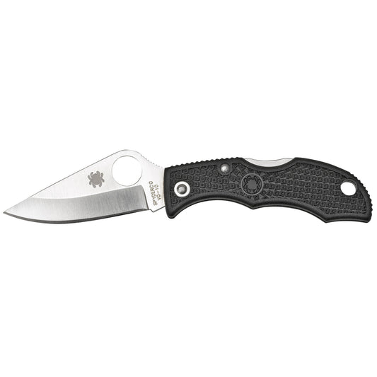 Spyderco Ladybug 3 Folder Knife 1.938" Plain Edge Black FRN Handle  LBKP3