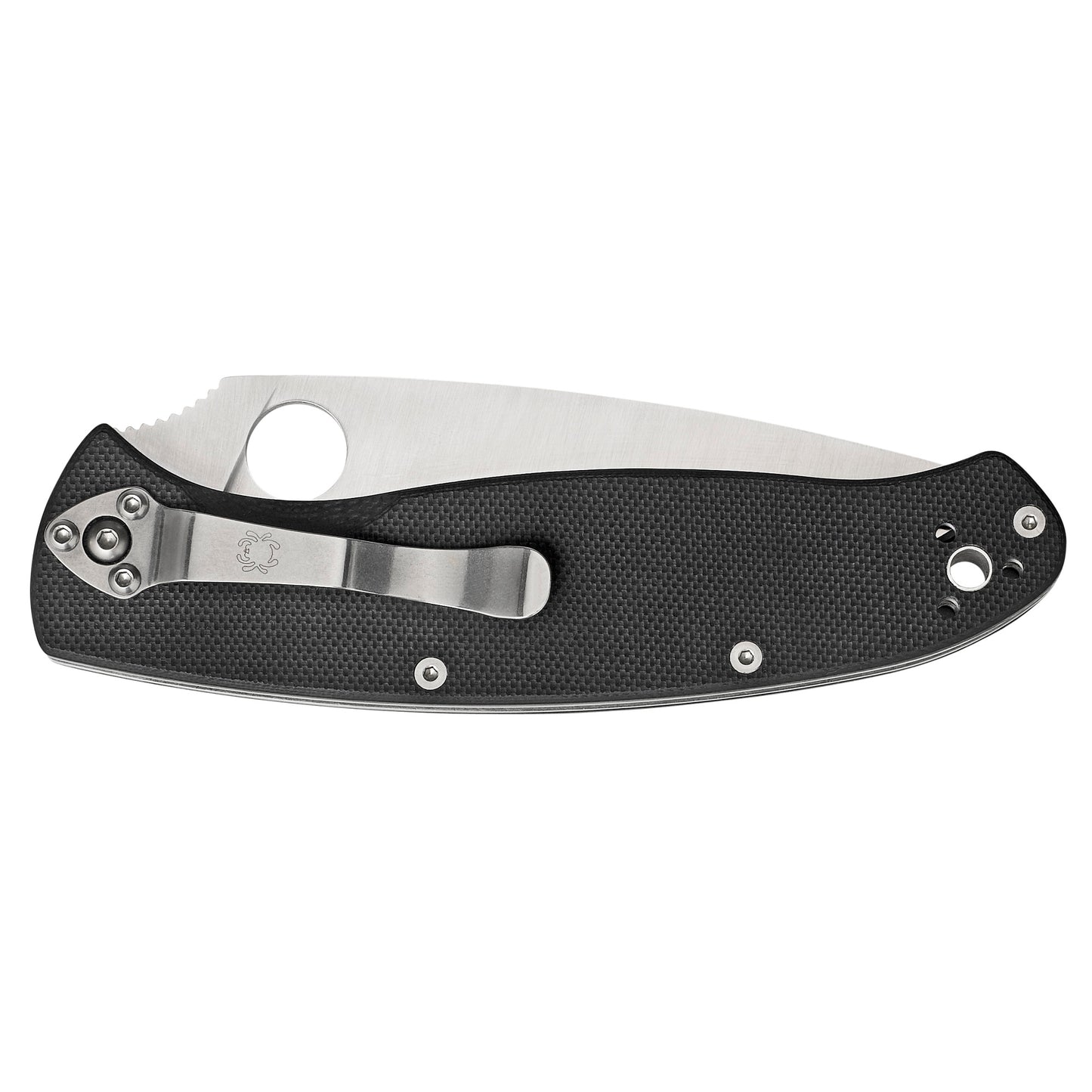 Spyderco Resilience Folder Knife 4.2" Blade Plain Edge, Black G-10 Handle C142GP