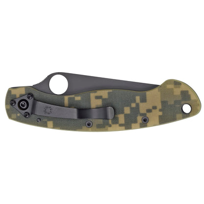 Spyderco Military Model 4" Folding Knife Black CPM S30V Blade Camo G-10 Handle C36GPCMOBK