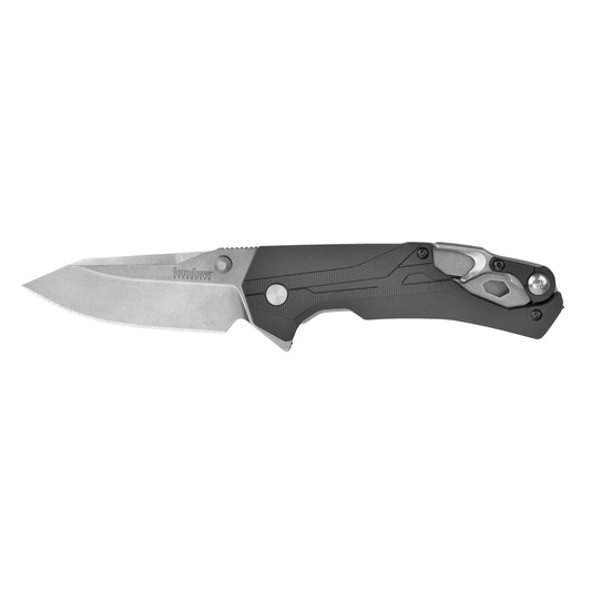 Kershaw Drivetrain Folding Knife 3.2" Stonewashed Silver Blade Black Handle 8655