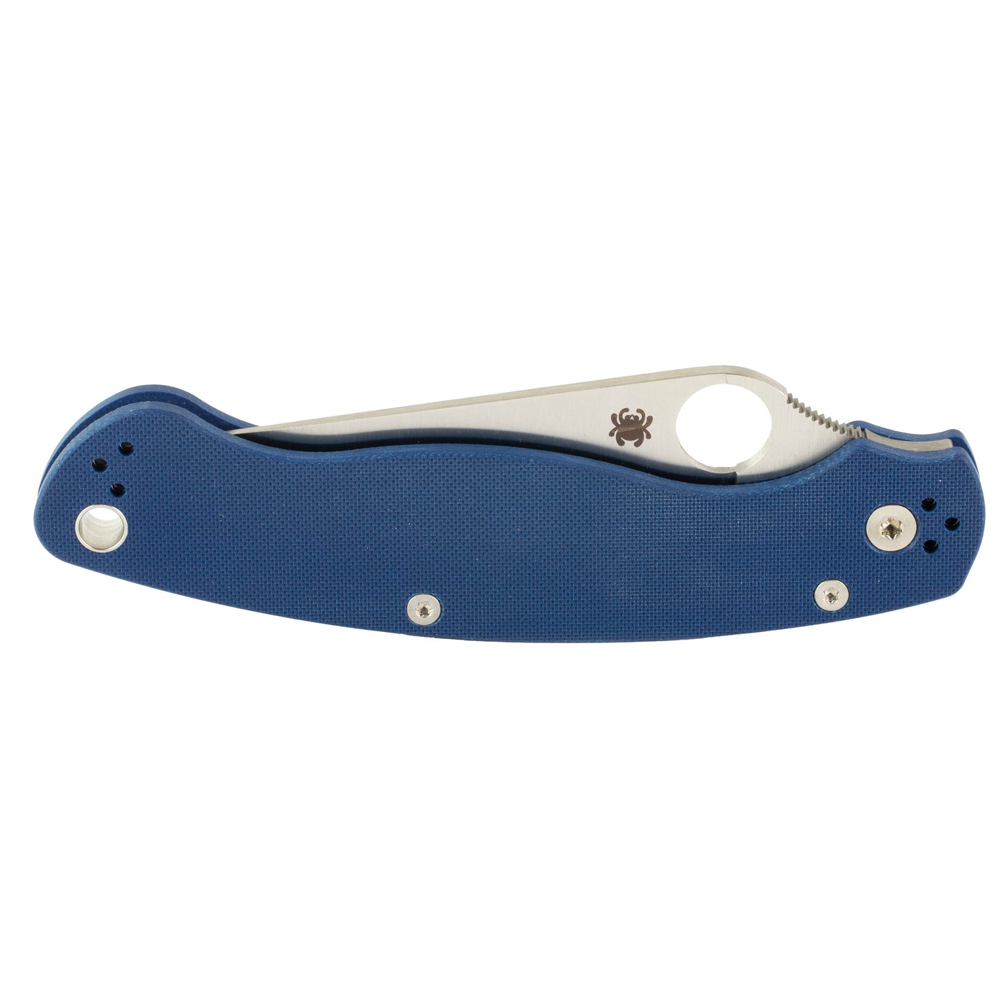 Spyderco, Military 2, Folding Knife, 4" Drop Point Blade, CPM SPY27 Blade, 9.51" Overall Length, Compression Lock, Satin Finish, Silver Blade, Cobalt Blue G-10 Handle C36GPCBL2