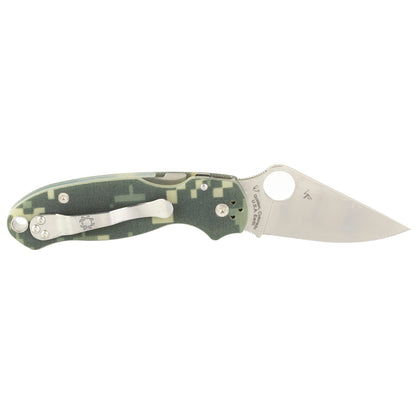Spyderco Para 3 Folder Knife 2.95" Plain Digi Camo G-10 Handle  C223GPCMO