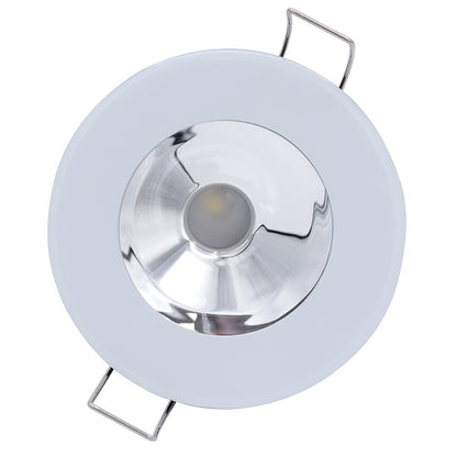 Lumitec Illusion Flush Mount LED Down Light - Spectrum RGBW - Cool White - White Housing - Chrome Reflector  117137