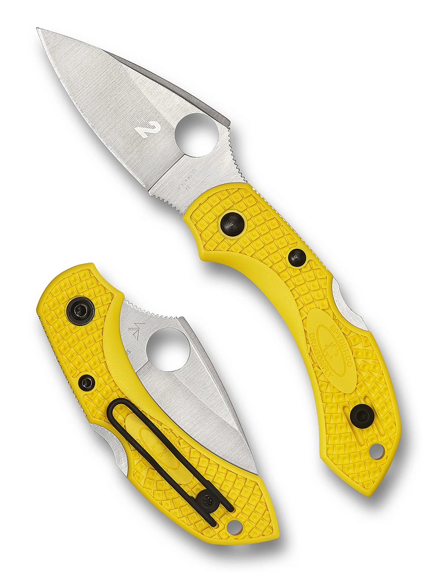 Spyderco Dragonfly 2 Salt Folding Knife 2.28" Blade Lightweight H2 Steel FRN Handle Yellow C28PYL2