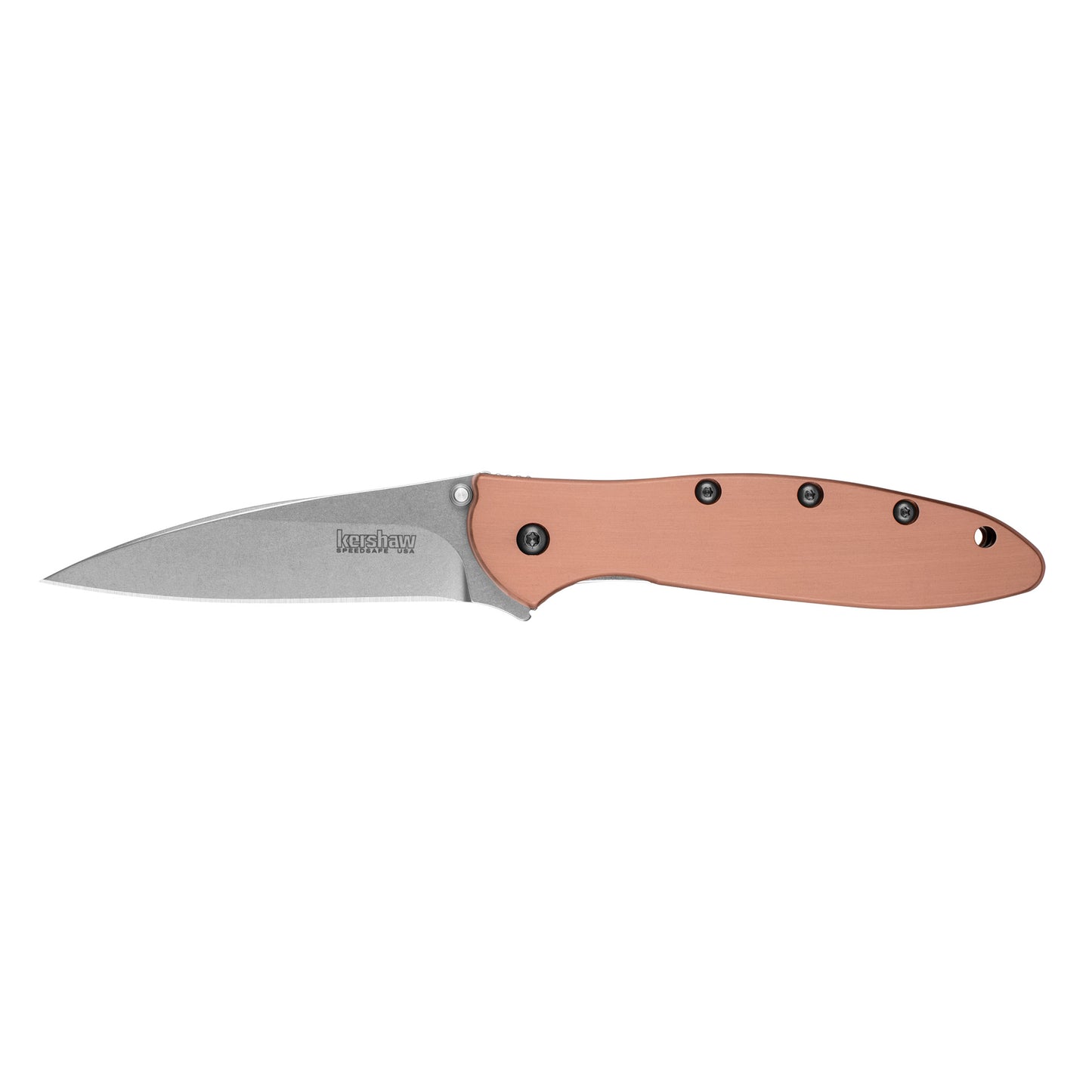 Kershaw Leek 3" Folding Knife Wharncliffe Point Plain Edge Copper Color  1660CU