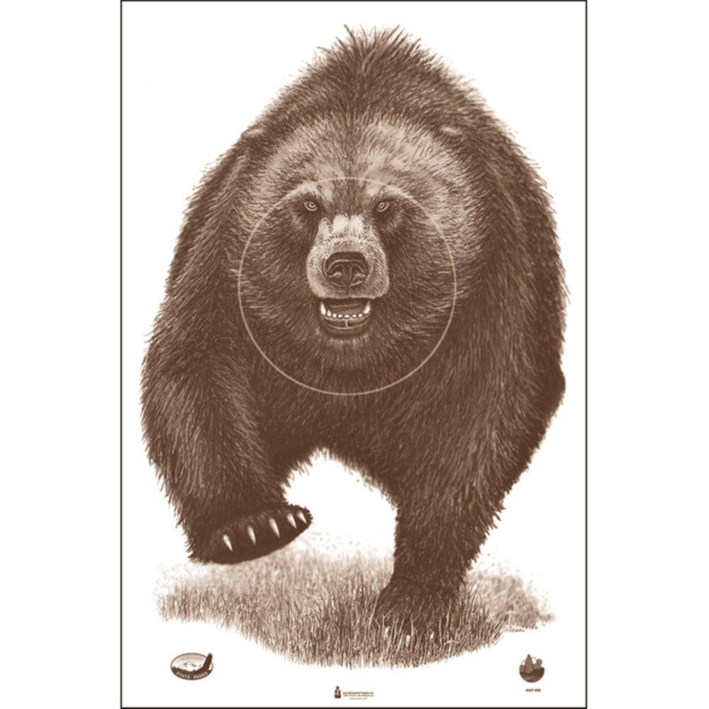 Action Target Alaska State Parks Bear Target 23" x 35" Box of 100  ASP-BB-100