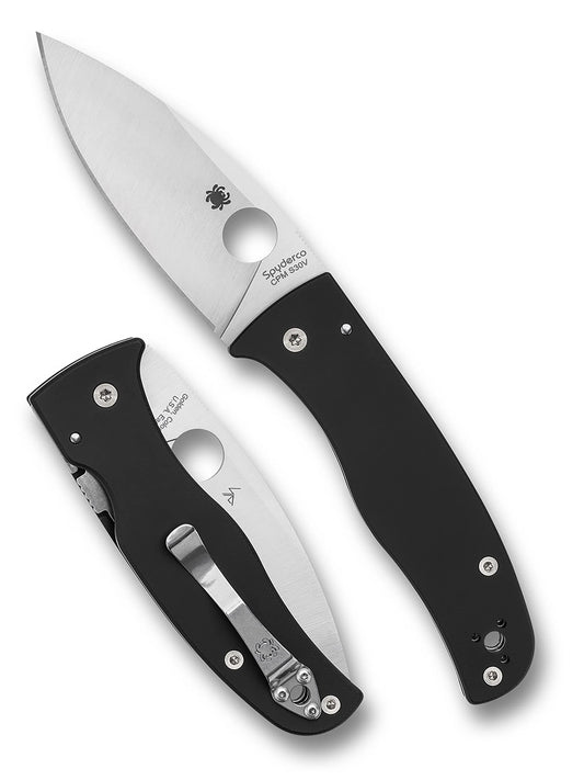 Spyderco, Bodacious, Folding Knife, SpyderEdge Serrated Blade, Black G-10 Handle, Satin Finish, Silver, 3.66" Blade Length, CPM-S30V Steel C263GS
