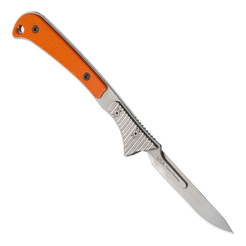 Hogue Expel Fixed Blade Knife 2.5"  Replaceable Blade Silver Orange  35874