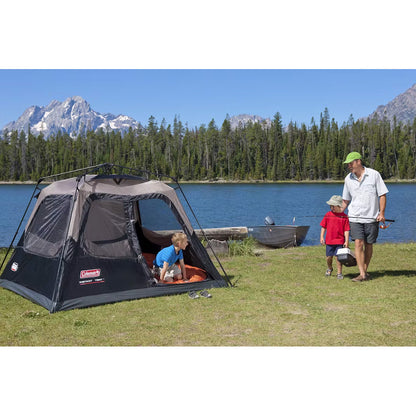 Coleman 4-Person Cabin Camping Tent w/Instant Setup - Black  2206916