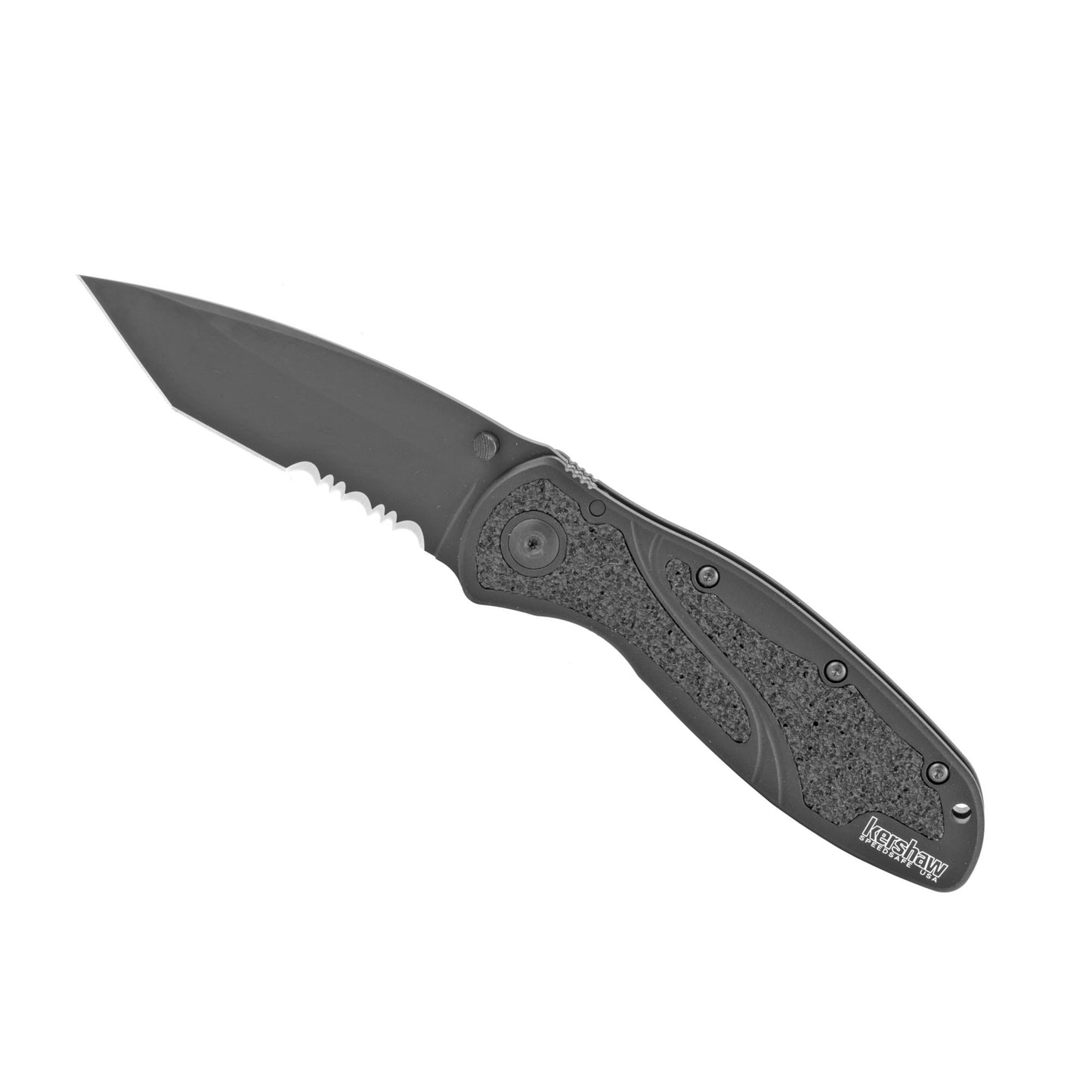 Kershaw Blur Tanto Knife 3.38" Blade Combo Edge Aluminum Handle  1670TBLKST