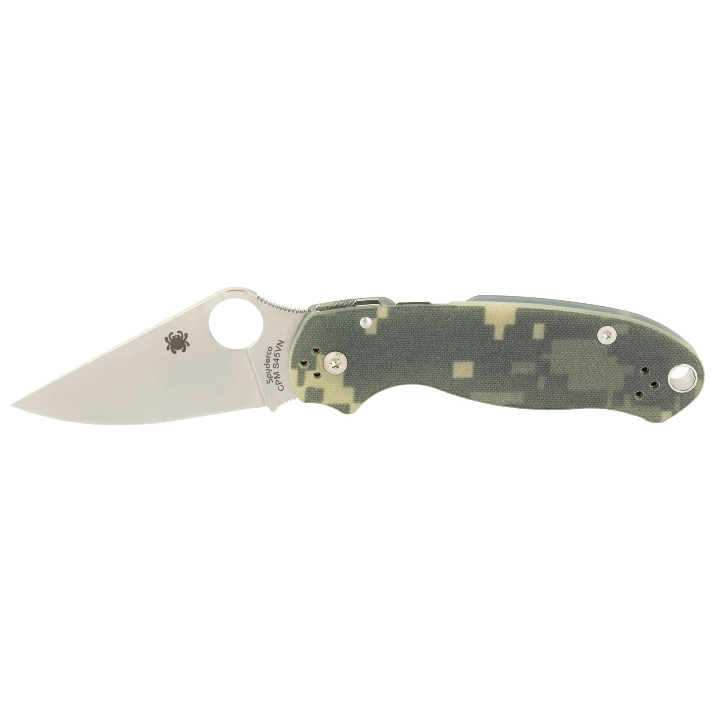 Spyderco Para 3 Folder Knife 2.95" Plain Digi Camo G-10 Handle  C223GPCMO