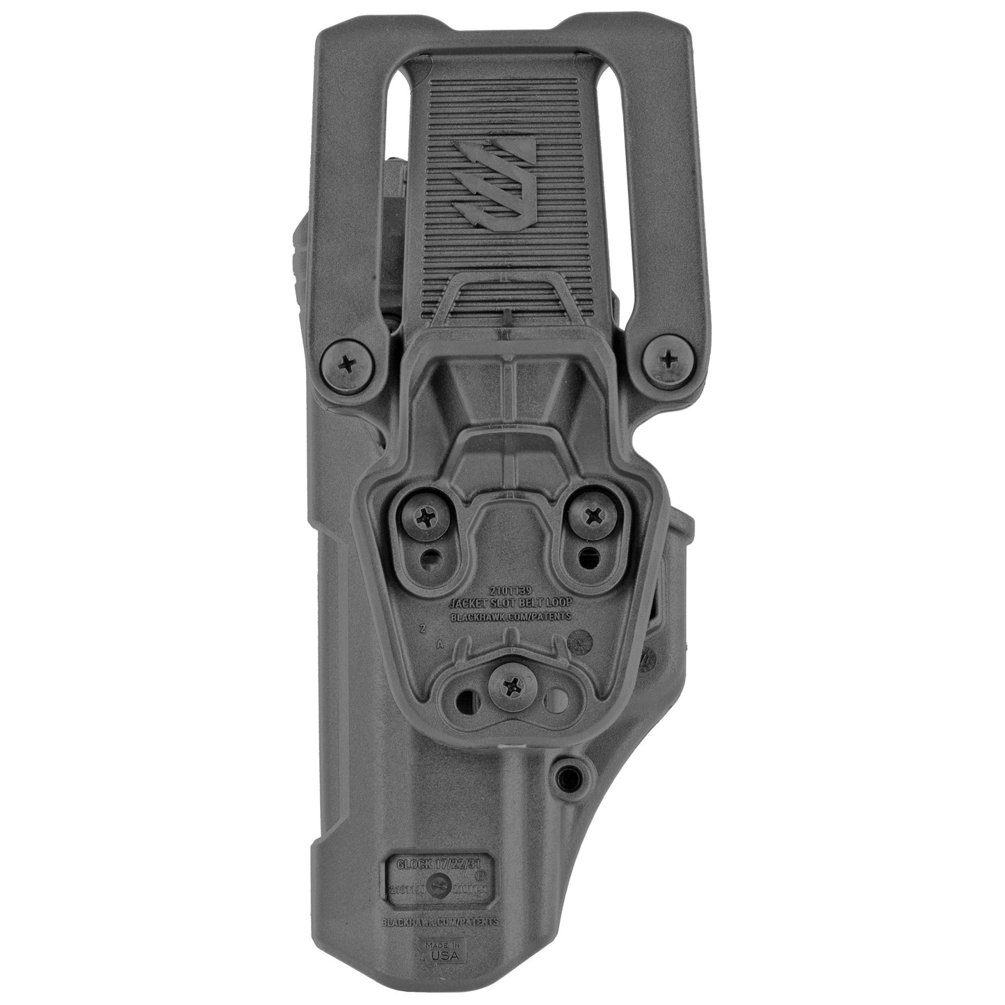 BLACKHAWK T-Series L2D Duty Holster Fits Glock 17/19/22/23/31  Right  44N100BKR